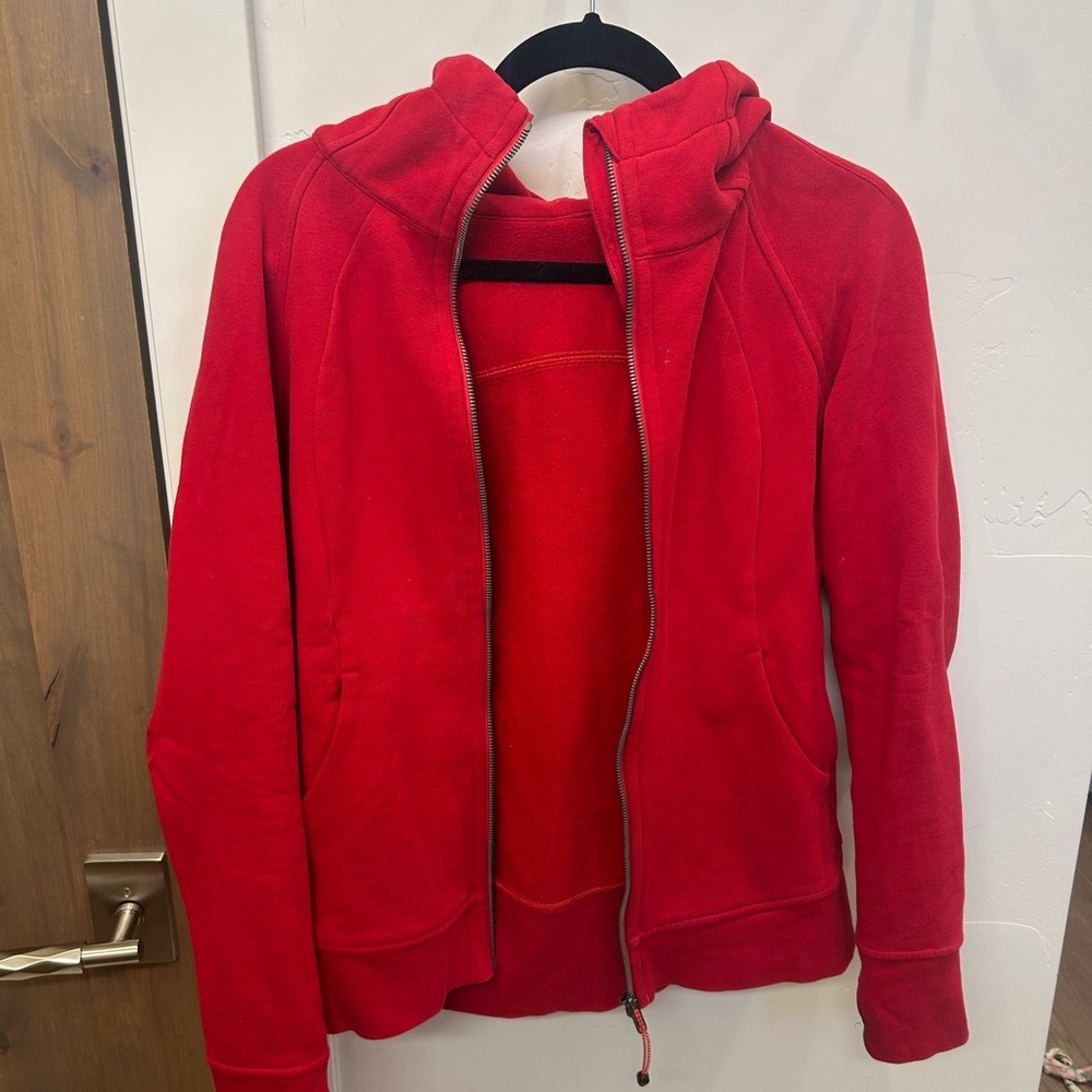 Lululemon Red Zip-up Hoodie